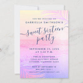 Sonnenuntergang Tropischer Sommer 16. Geburtstag Einladung
