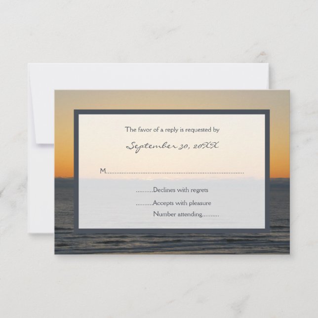 Sonnenuntergang UAWG Hochzeit Einladung (Vorderseite)