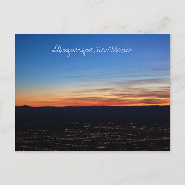 Sonnenuntergang über Albuquerque-Postkarte Postkarte (Vorderseite)