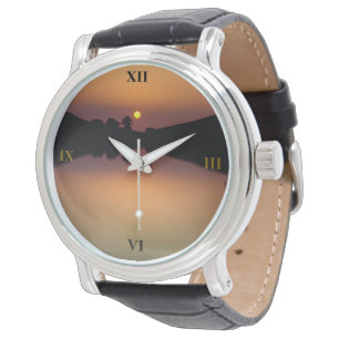 Sonnenuntergang über Bruton Lake Armbanduhr