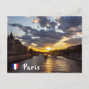 Sonnenuntergang über Conciergerie - Paris, Frankre Postkarte