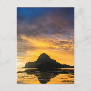 Sonnenuntergang über dem Bacuit Archipel Postkarte