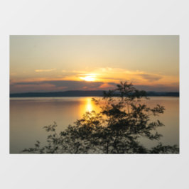 Sonnenuntergang über dem Balaton, Ungarn. Fensteraufkleber