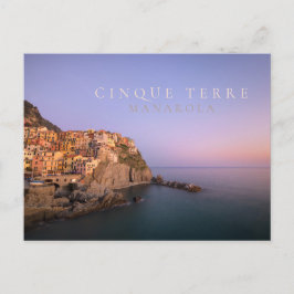 Sonnenuntergang über dem Dorf Manarola Cinque Terr Postkarte