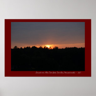 Sonnenuntergang über dem Glen Echo Lake, Charlton, Poster