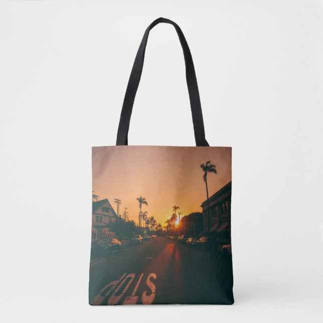 Sonnenuntergang über dem Horizont Tasche (Vorderseite)