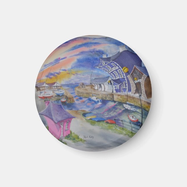 Sonnenuntergang über dem Limonen Haus Magnet (Vorne)