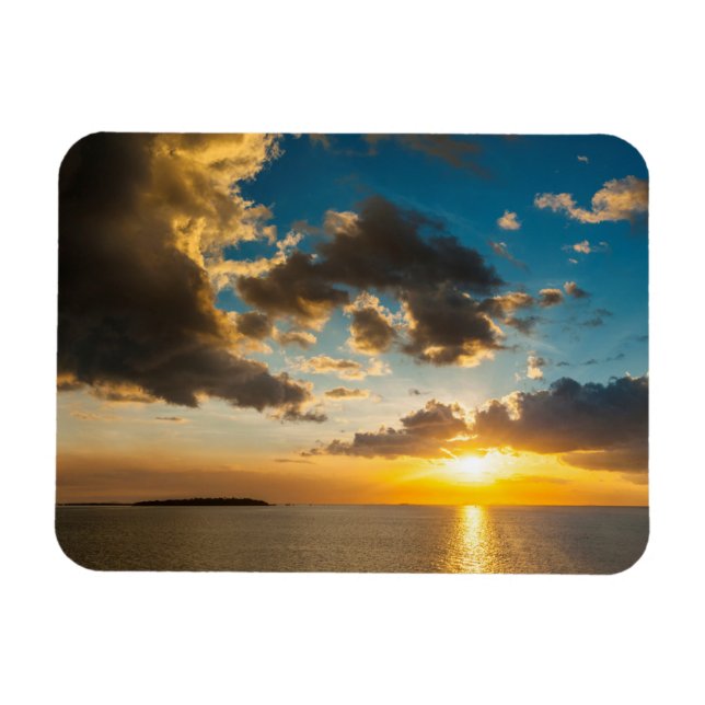Sonnenuntergang über dem Meer, Fidschi Magnet (Horizontal)
