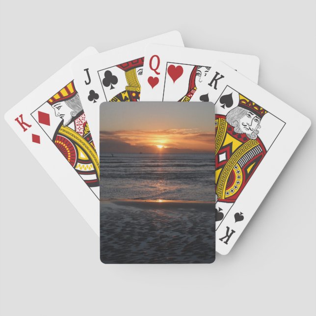 Sonnenuntergang über dem Meer Spielkarten (Rückseite)