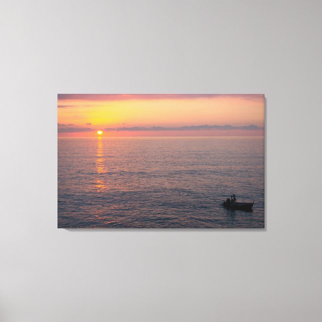 Sonnenuntergang über dem Mittelmeer. Leinwanddruck (Vorderseite)