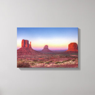 Sonnenuntergang über dem Monumental Arizona Leinwanddruck