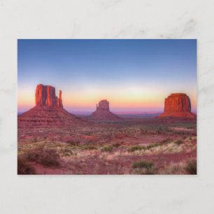 Sonnenuntergang über dem Monumental Arizona Postkarte