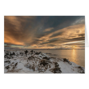 Sonnenuntergang über dem Myvatn-See, Island