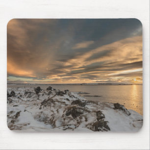 Sonnenuntergang über dem Myvatn-See, Island Mousepad