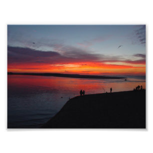 Sonnenuntergang über dem Ozean Fotodruck