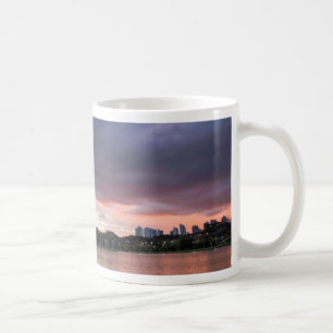 Sonnenuntergang über dem Park Kaffeetasse