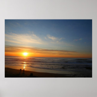Sonnenuntergang über dem Pazifik Poster
