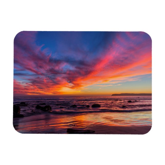 Sonnenuntergang über dem Pazifik von Coronado 2 Magnet (Horizontal)