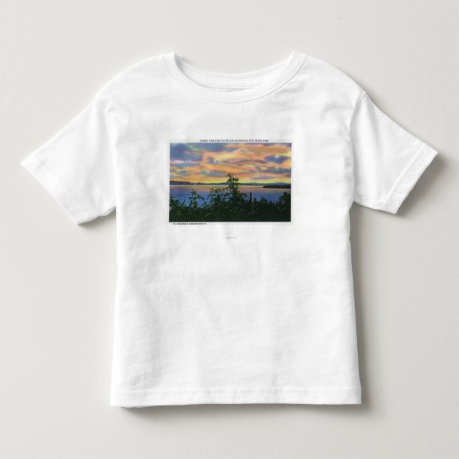 Sonnenuntergang über dem See, Adirondack Mts Kleinkind T-shirt (Vorderseite)