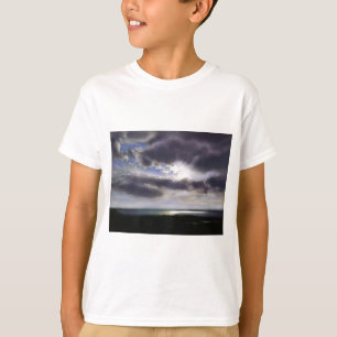 Sonnenuntergang über dem See Aquarell T-Shirt