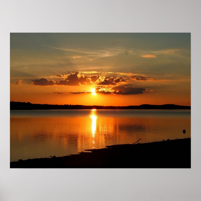Sonnenuntergang über dem Thurmondsee Poster (Vorne)