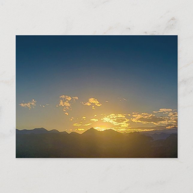 Sonnenuntergang über den Crazy Mountains, Montana Postkarte (Vorderseite)