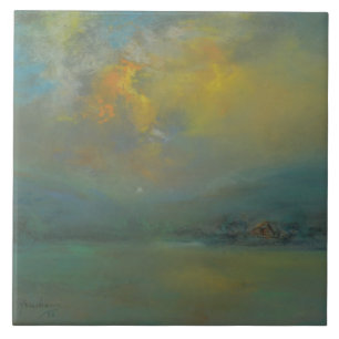 Sonnenuntergang über den Hügeln (von Glenn Cooper Fliese