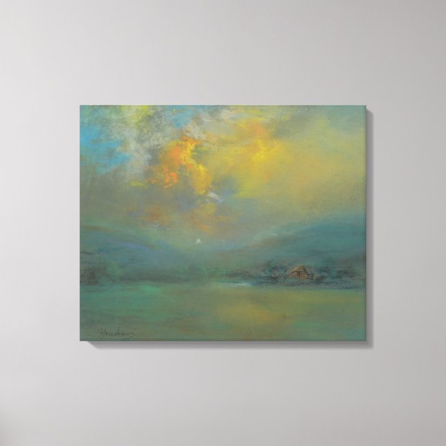 Sonnenuntergang über den Hügeln (von Glenn Cooper  Leinwanddruck (Vorderseite)