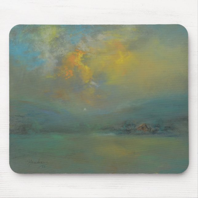Sonnenuntergang über den Hügeln (von Glenn Cooper  Mousepad (Vorne)