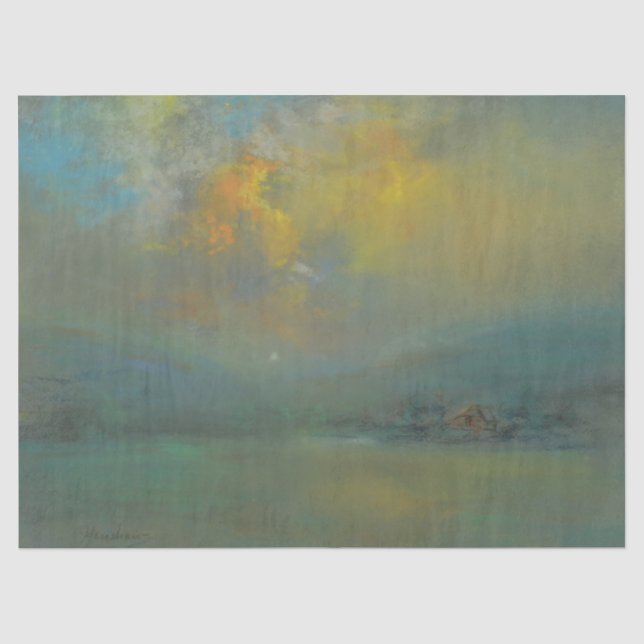 Sonnenuntergang über den Hügeln (von Glenn Cooper  Seidenpapier (Vorderseite)