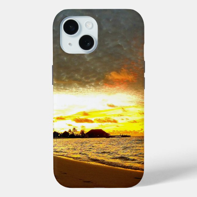 Sonnenuntergang über den Malediven Case-Mate iPhone Hülle (Rückseite)