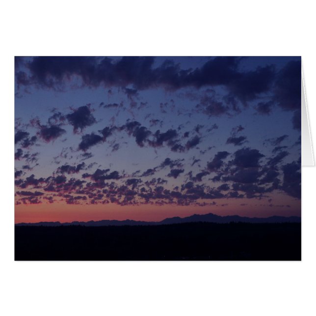 Sonnenuntergang über den olympischen Bergen (Vorderseite (Horizontal))