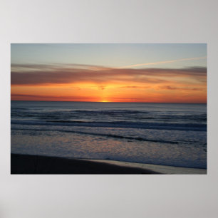 Sonnenuntergang über den Poster des Pazifischen Oz