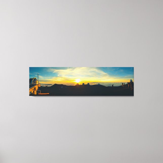 Sonnenuntergang über den Wolken Leinwanddruck (Vorderseite)