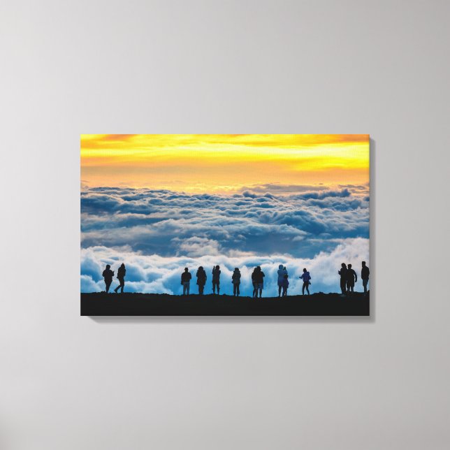 Sonnenuntergang über den Wolken Maui Canvas Print Leinwanddruck (Vorderseite)