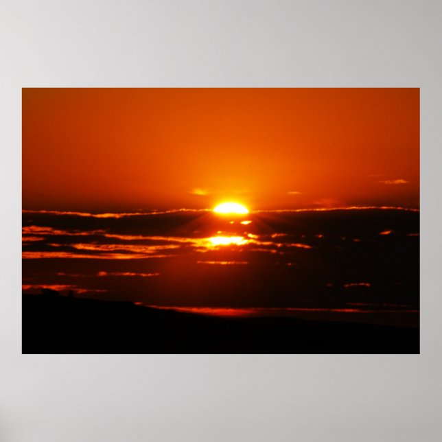 Sonnenuntergang über den Wolken Poster (Vorne)