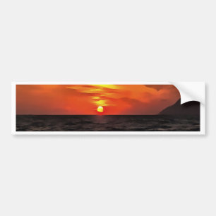 Sonnenuntergang über der ägäischen Landschaft Male Autoaufkleber