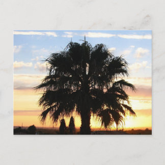 Sonnenuntergang über der Algarve, Portugal Postkarte