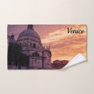 Sonnenuntergang über der Basilika von Venedig Handtuch
