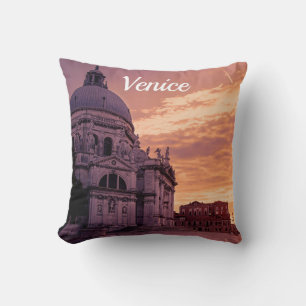 Sonnenuntergang über der Basilika von Venedig Kissen