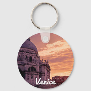 Sonnenuntergang über der Basilika von Venedig Schlüsselanhänger