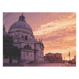 Sonnenuntergang über der Basilika von Venedig Tischdecke
