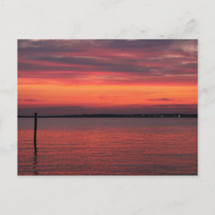 Sonnenuntergang über der Bucht Postkarte