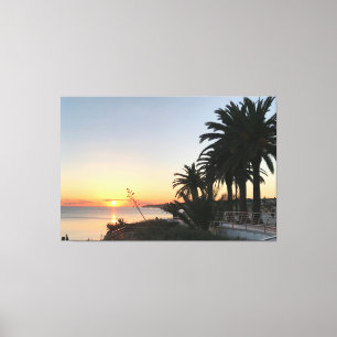 Sonnenuntergang über der Bucht von Armacao de Pera Leinwanddruck