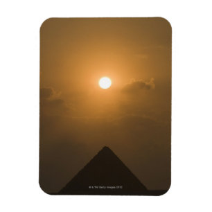 Sonnenuntergang über der großen Pyramide Magnet