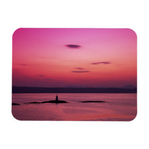 Sonnenuntergang über der Insel Skye, aus Mallaig, Magnet