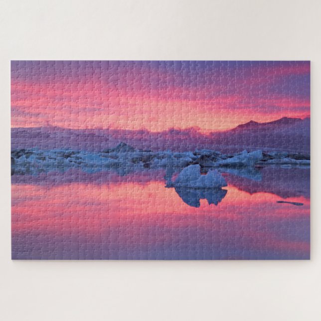 Sonnenuntergang über der Jokulsarlon Glacier Lagoo (Horizontal)