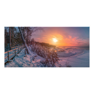 Sonnenuntergang über der Schneeküste Fotodruck
