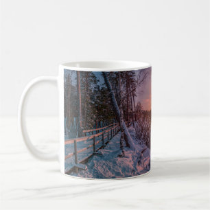 Sonnenuntergang über der Schneeküste Kaffeetasse