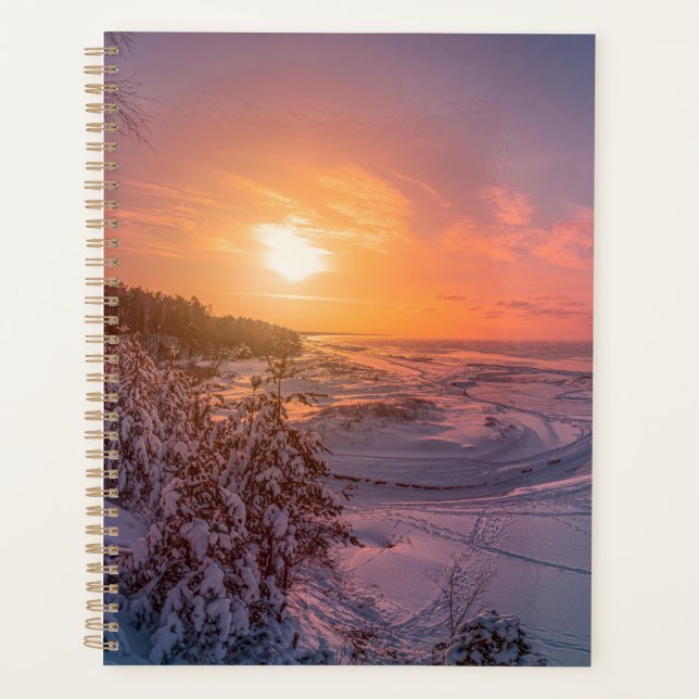 Sonnenuntergang über der Schneeküste Planer (Vorderseite)